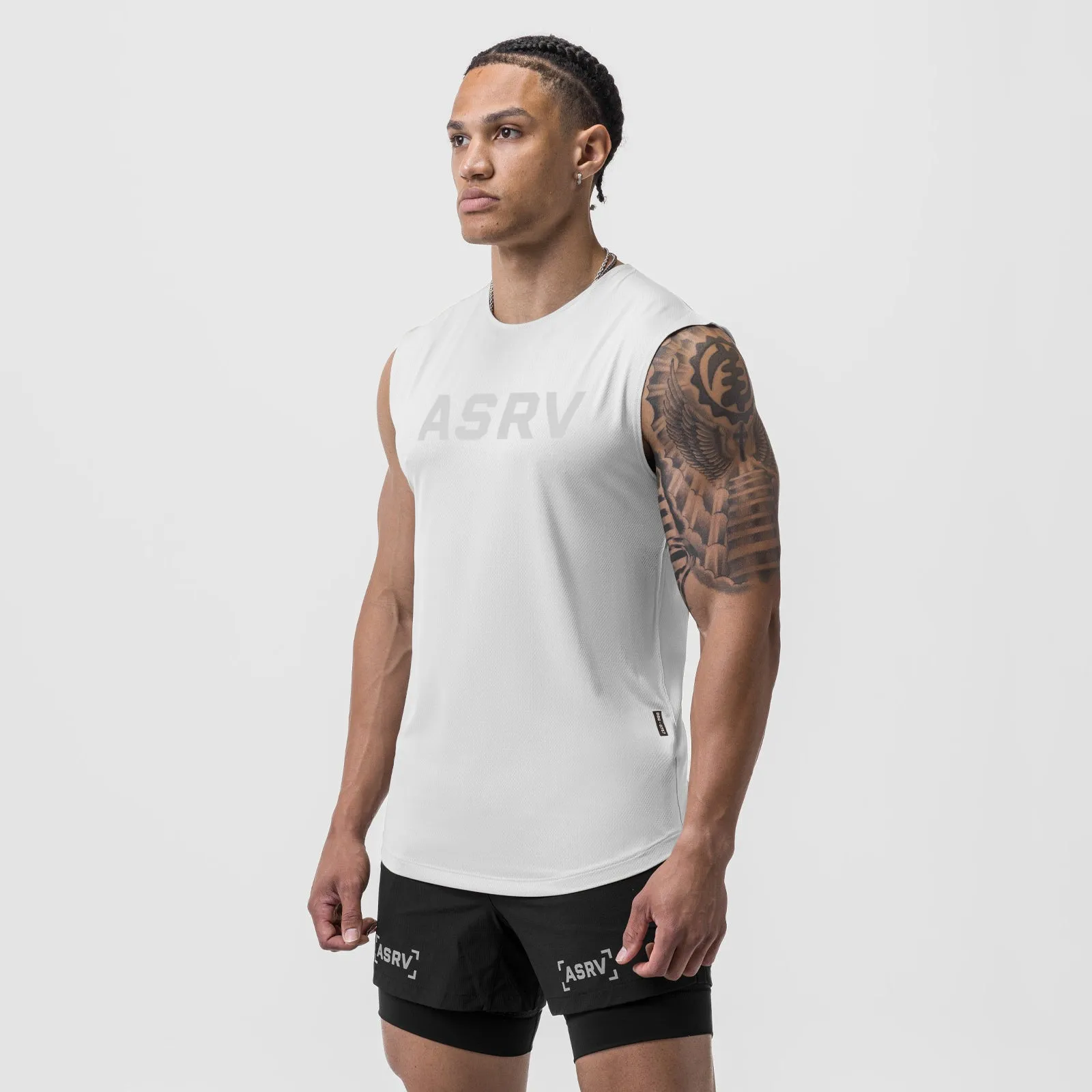 high traffic areas 0757. AeroSilver? Cutoff Tank - White "ASRV"
