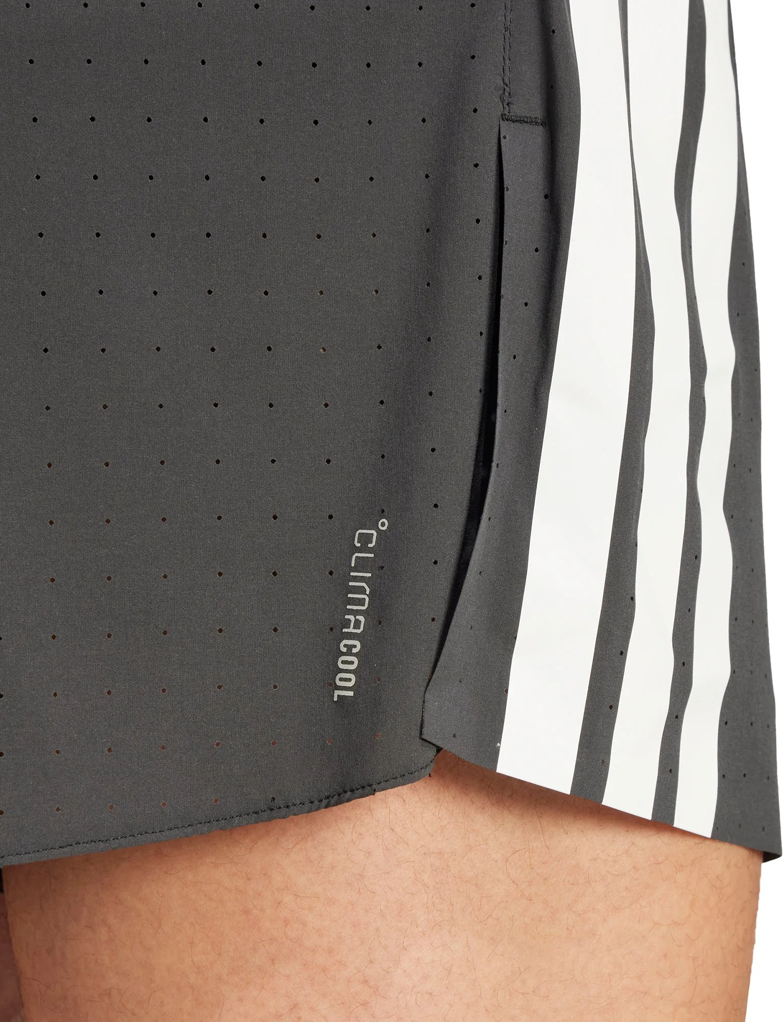 delivery work Day Trip Wear adidas Adizero 3 Inch Split Mens Running Shorts - Black