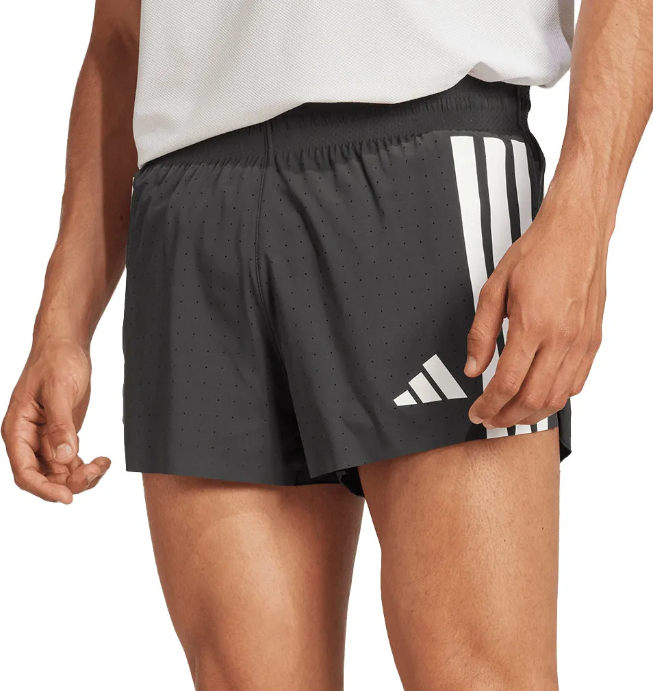 adidas Adizero 3 Inch Split Mens Running Shorts - Black Home Wear