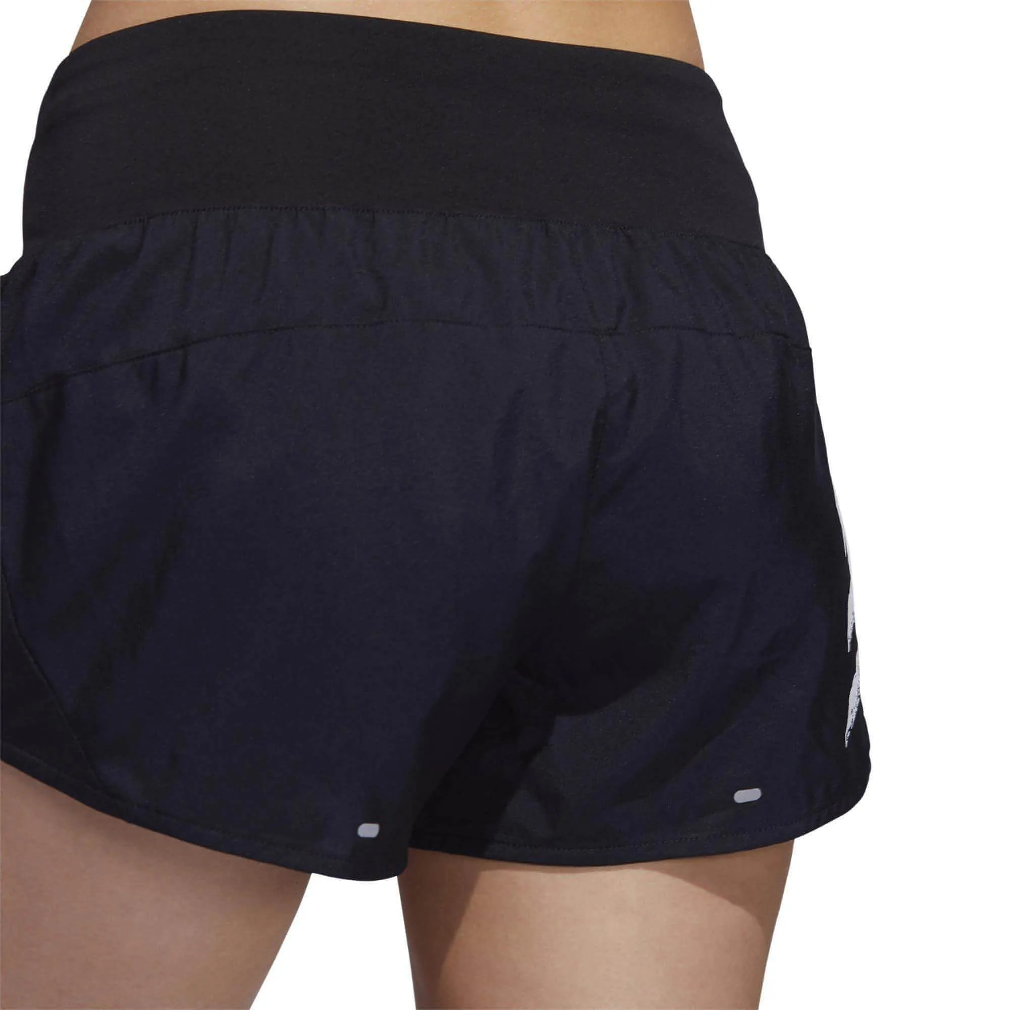 Wrinkle Resistant Treatment Abrasion Resistant Edges adidas Run It 3 Inch Womens Running Shorts - Black