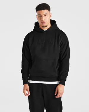 Turtle like Mode Sense Etched Hoodie - Black