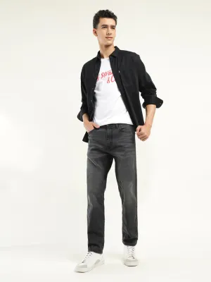 Men's 513 Black Slim Straight Fit Mid Rise Jeans Unisex Attire