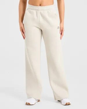 Outdoor Sports Trend Retro Athletics Oversized Straight Leg Joggers - Sand