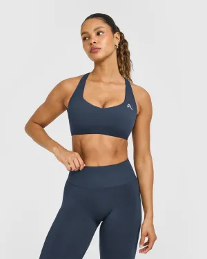 Square Neck EasyLift? Cross Back Sports Bra | True Blue Extreme Sportswear