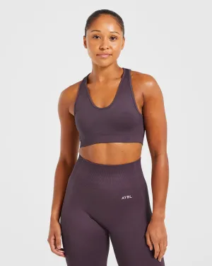 Supportive Closure Buttoned seams Balance V3 Seamless Sports Bra - Purple
