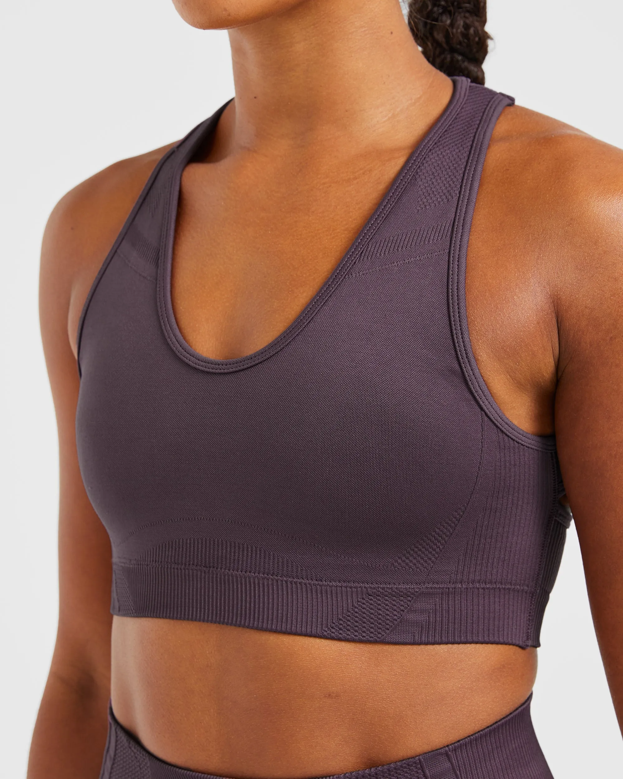 Balance V3 Seamless Sports Bra - Purple Friction Free Edging Easy Support