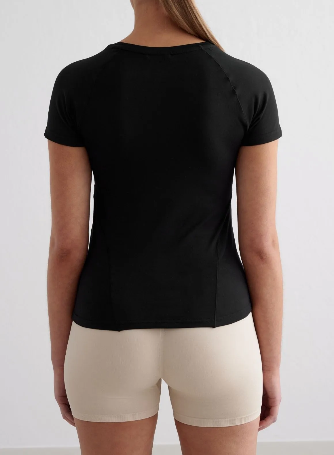 Ethically Sourced Material Non Fading Material Black Soft Basic Short Sleeve