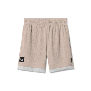 Flexible Hemline Street Layers 0795. SilverPlus? Mesh Reversible Short - Beige/White