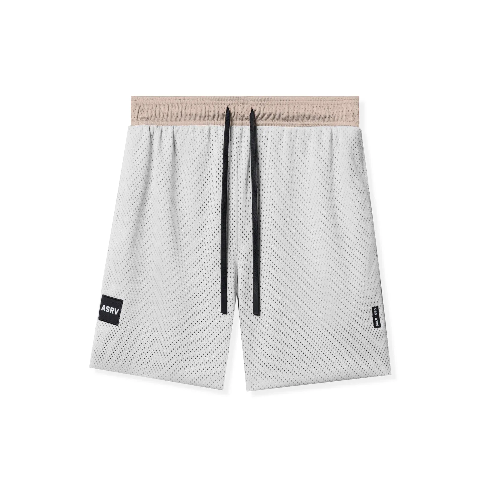 Jogging Ready 0795. SilverPlus? Mesh Reversible Short - Beige/White
