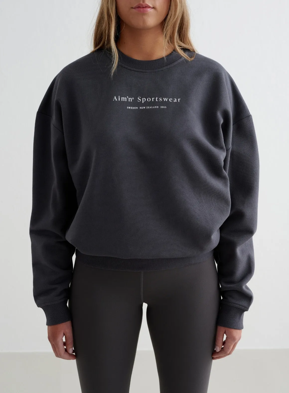 Shadow Grey Serif Sweatshirt Light
