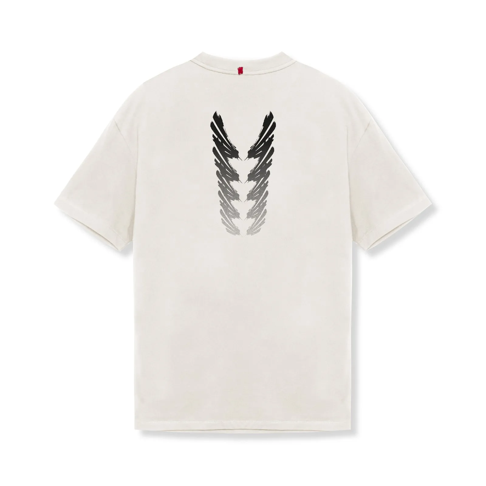 back to school Effortless Vibe 0797. Tech Essential? Relaxed Tee - Stone "Brush Stroke"