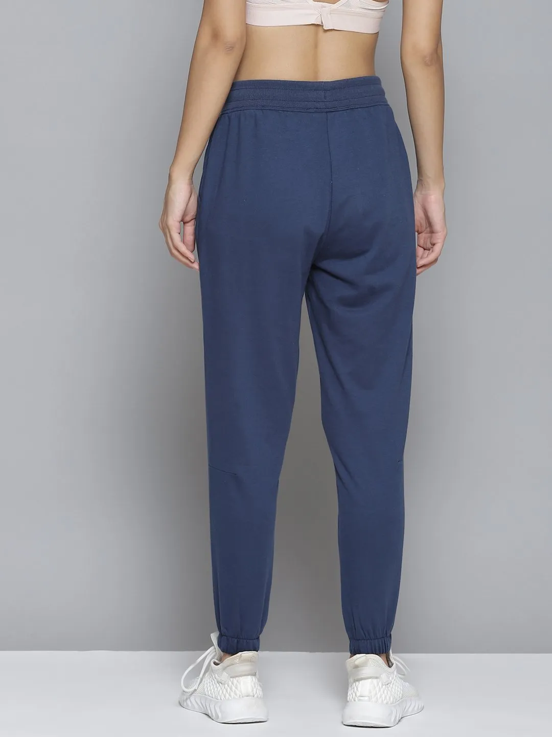 Belt loops Alcis Women Blue Printed Slim-Fit Joggers