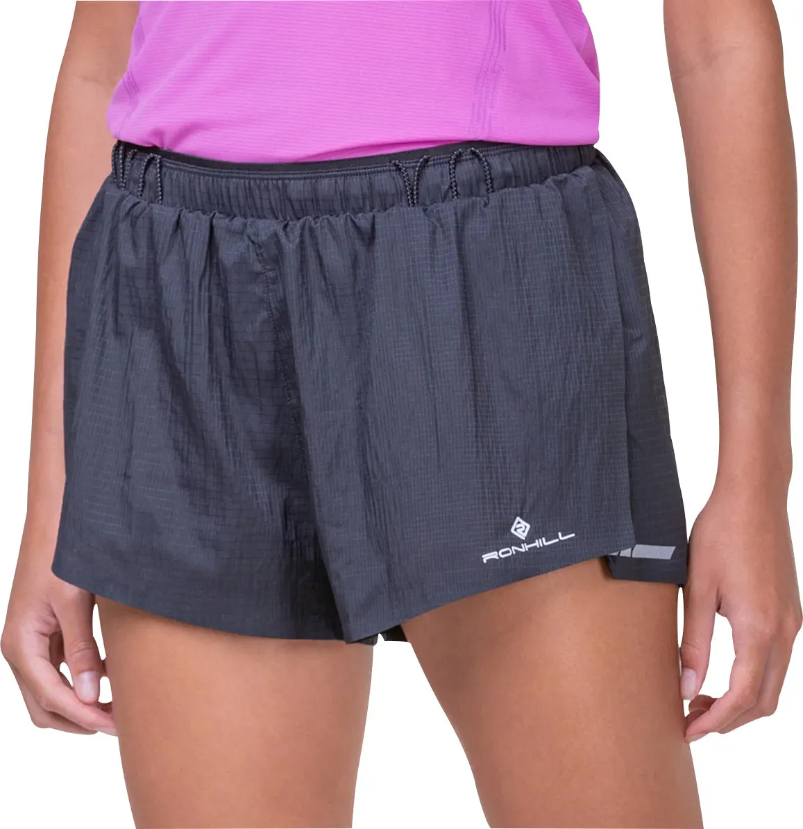 Camouflage Pattern Street Fashion Ronhill Tech Race Womens Running Shorts - Black