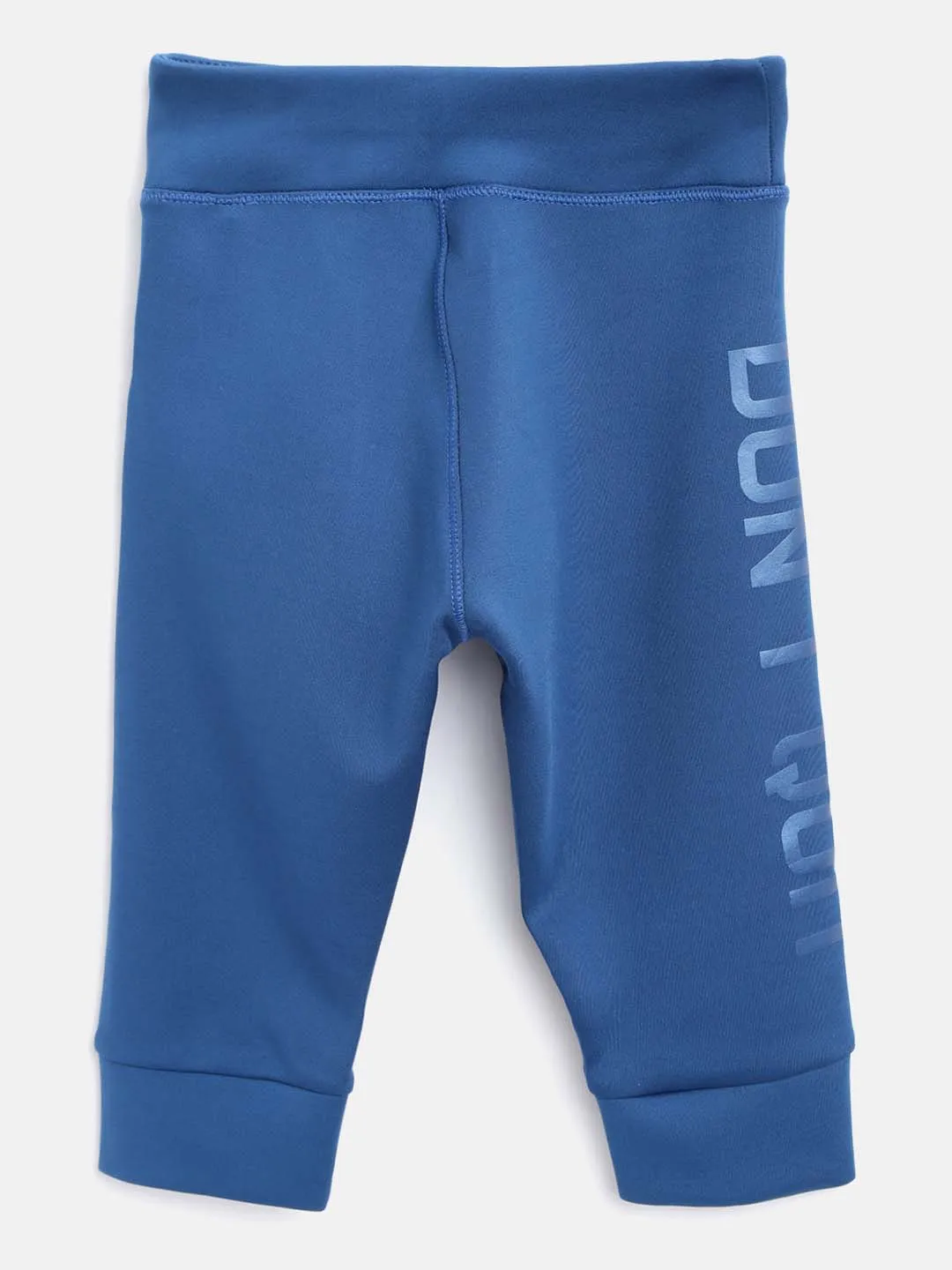 Alcis Girls Blue Solid 3/4th Length Training Joggers Dry Fit