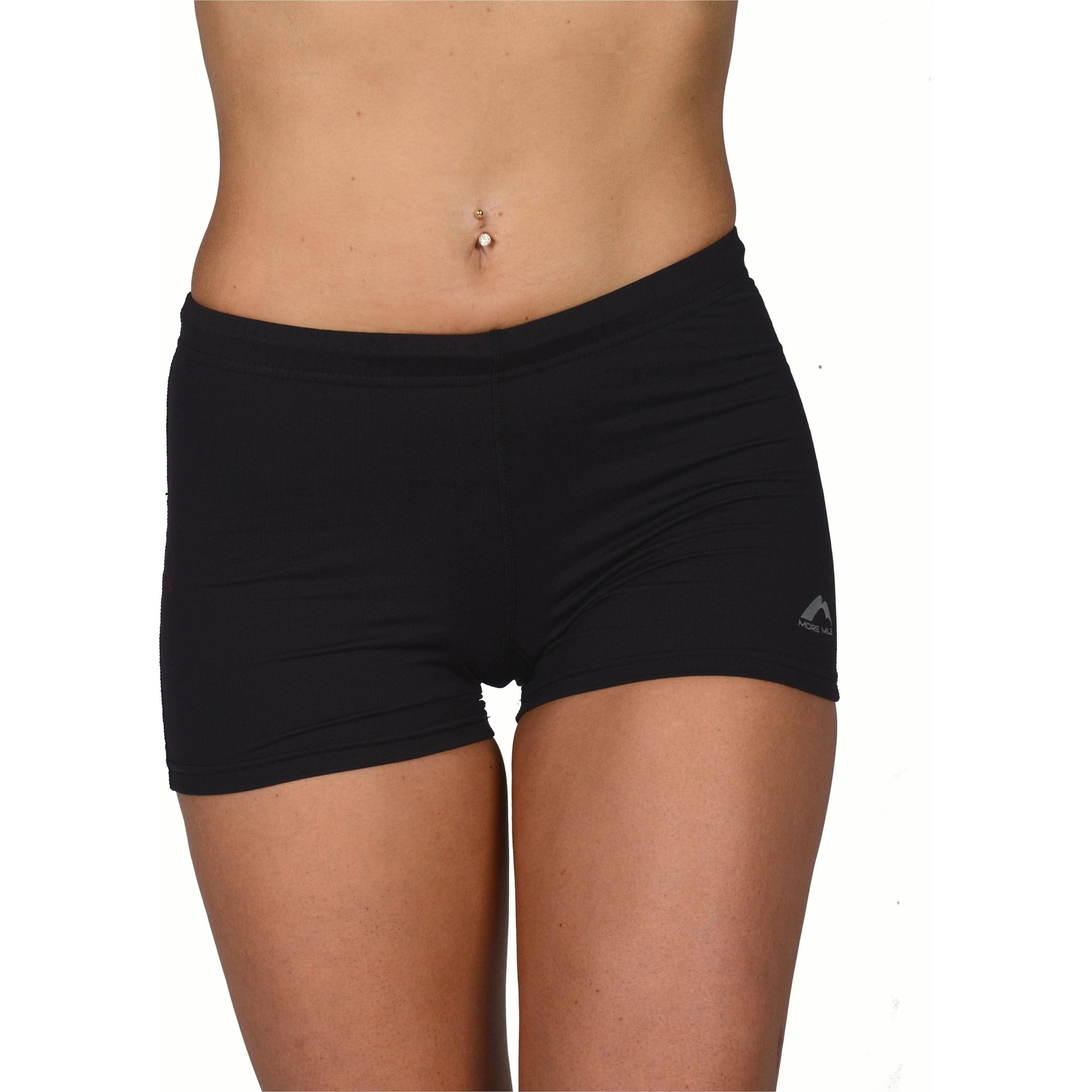More Mile More-Tech Womens Boy Running Shorts - Black Urban Fashion Tailored Fit