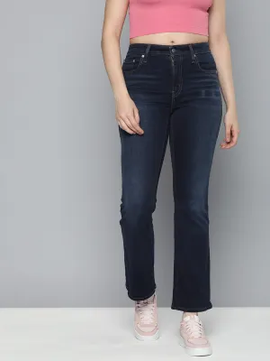 Couple Look Smooth Women's 725 Blue Flared Fit High Rise Jeans