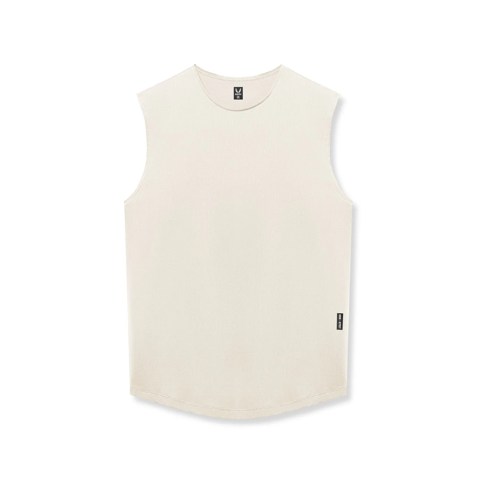 0757. AeroSilver? Cutoff Tank - Ivory Cream Layered Binding Edges cylindrical shape