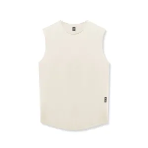 0757. AeroSilver? Cutoff Tank - Ivory Cream Layered Binding Edges cylindrical shape