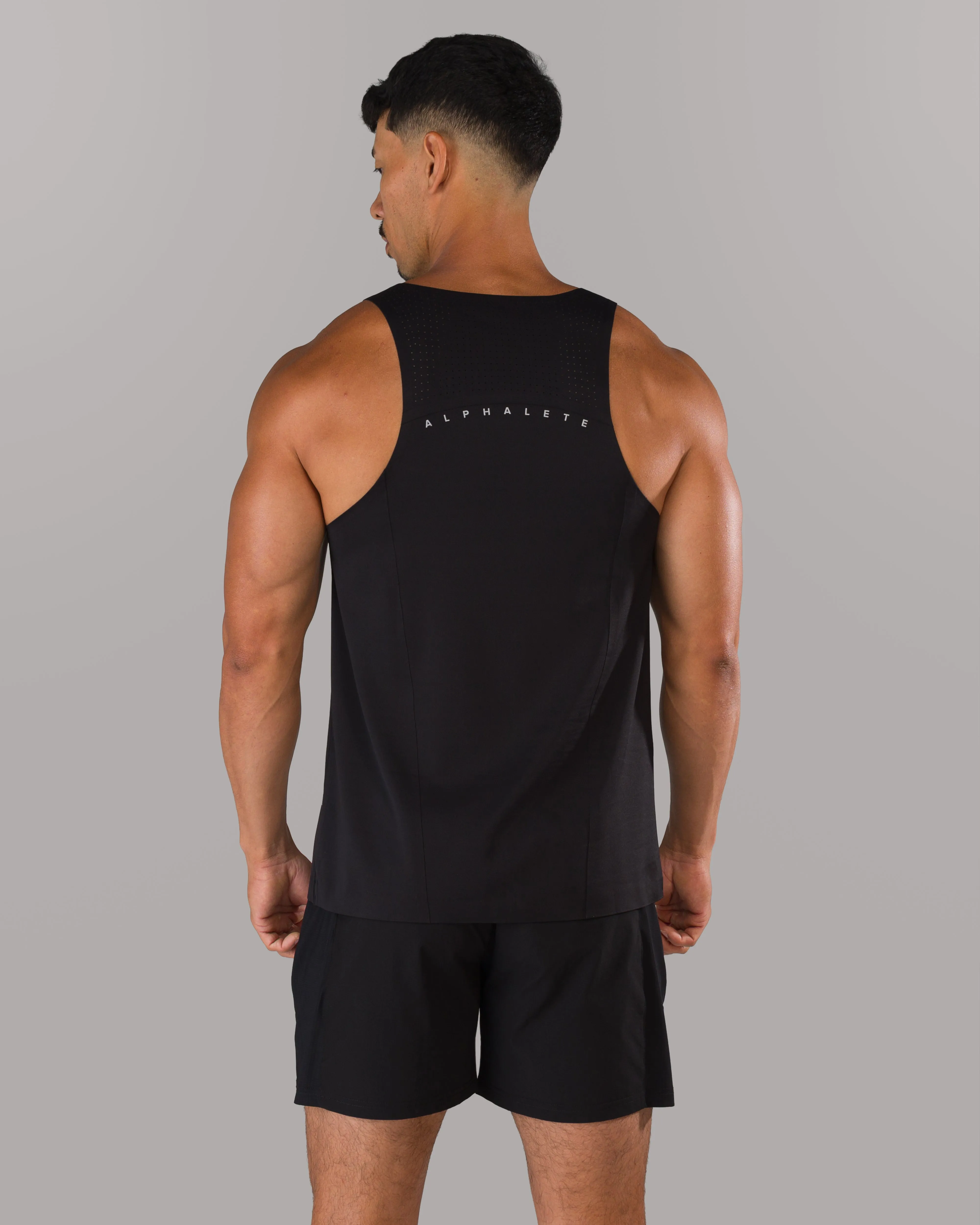 Layered Cut AeroFlex Vault Tank - Black