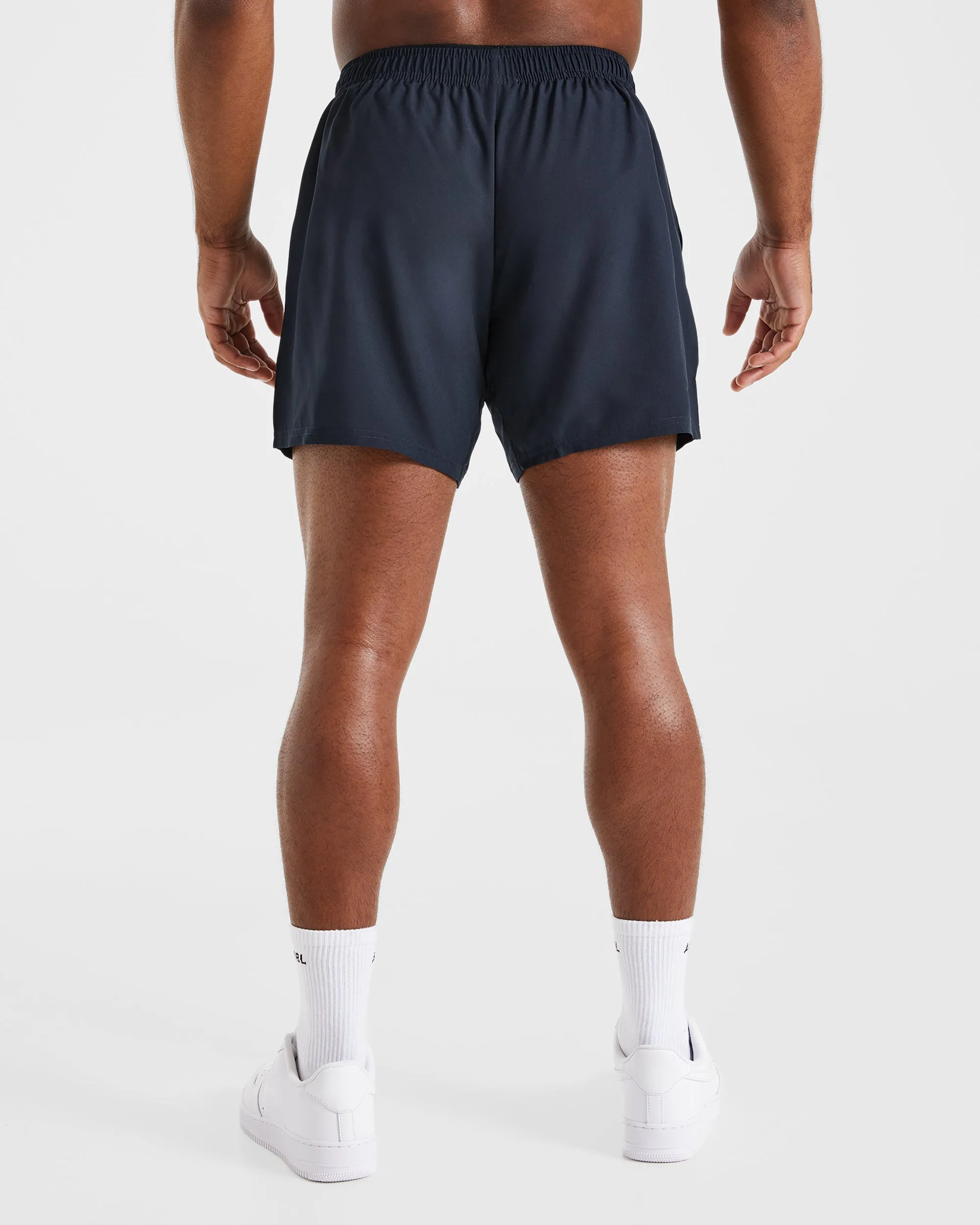 Core 5" Shorts - Navy Compact Storage Feature MoistureWickingLining