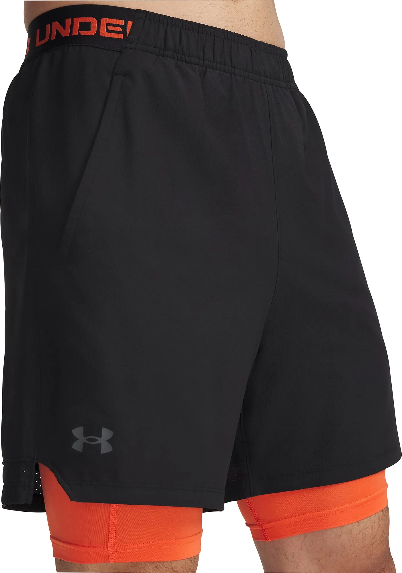 Under Armour Vanish Woven 2 In 1 Mens Training Shorts - Black Ultra Soft Lining