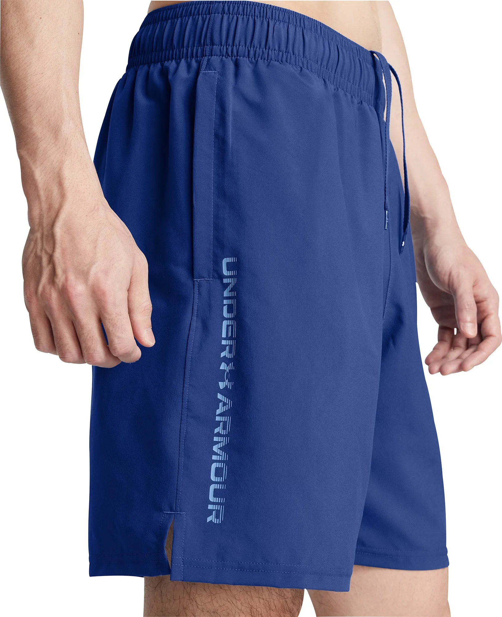 Chic Comfort Under Armour Tech Woven Wordmark Mens Training Shorts - Blue