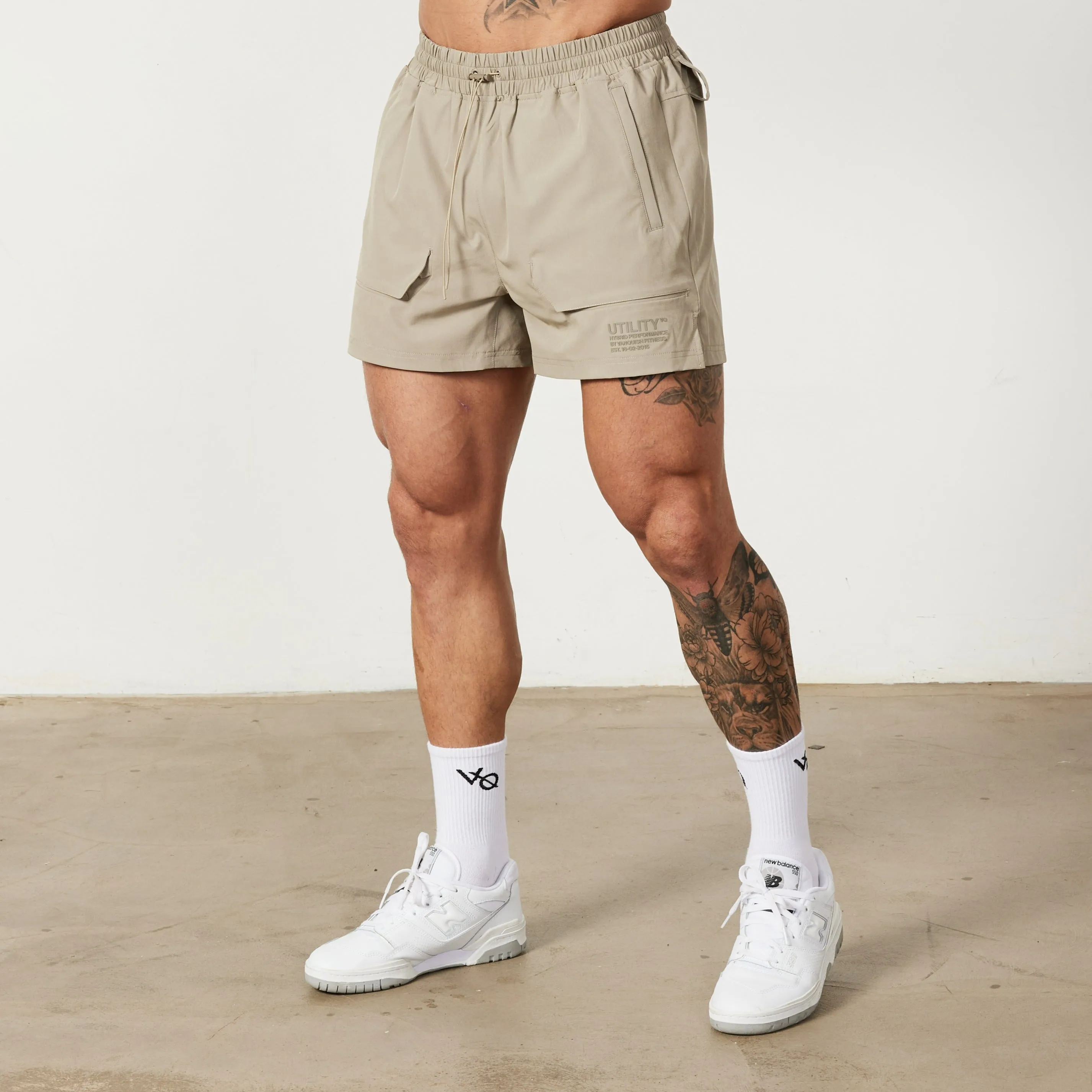 Vanquish Utility Stone 4" Shorts Abrasion Resistant Hem High-Performance Fit
