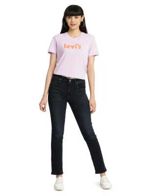 Sustainable Evening Stroll Casual Easy Fit Women's 724 Blue Straight Fit High Rise Jeans