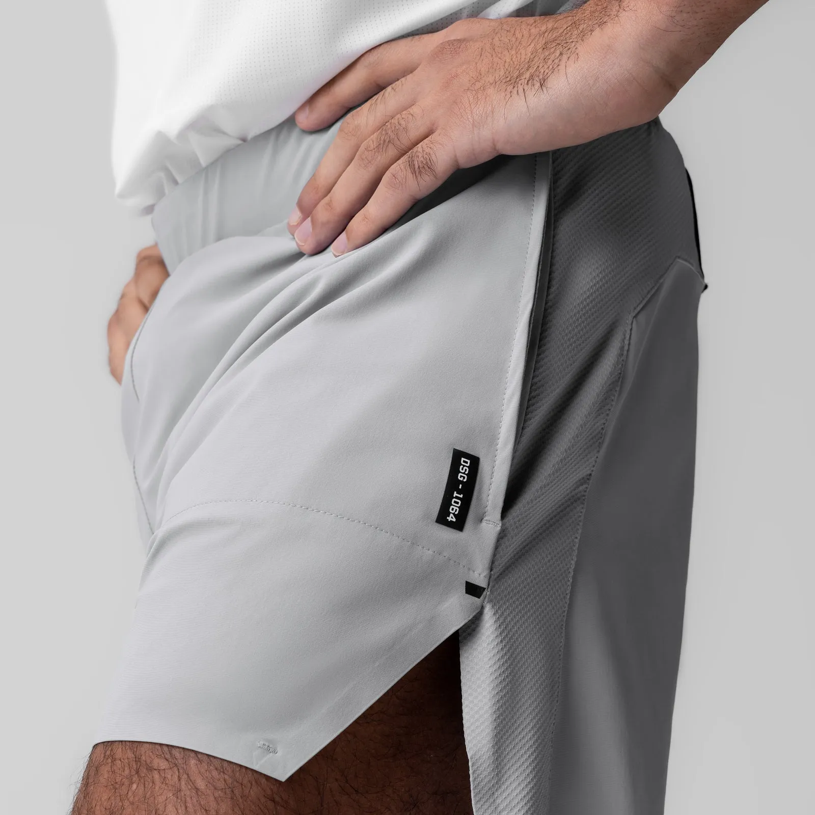 1064. Tetra-Lite? 6" Bonded Training Short - Slate Grey bodysuit