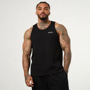 Vanquish Essential Black Regular Fit Tank Top Quick Pull Tab
