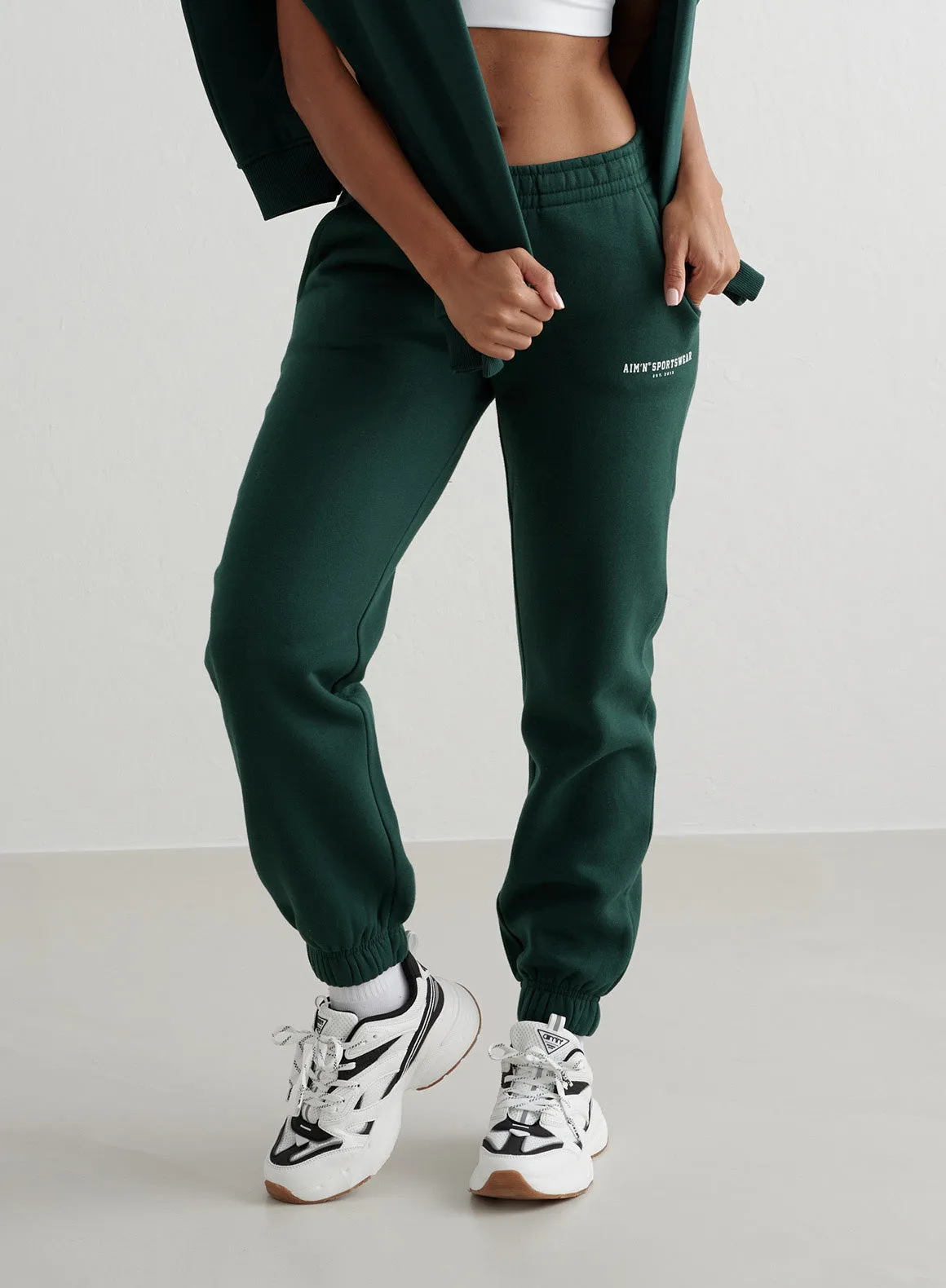 Anti Pilling Treatment Deep Emerald Varsity Classic Sweatpants