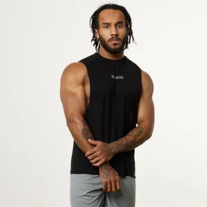 TemperatureRegulating Summer Ready Vanquish Ultra Soft Black Oversized Sleeveless T Shirt
