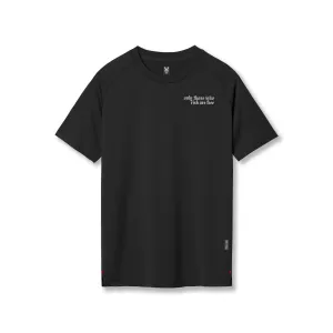 Premium Cotton Blend 0839. 3D-Lite? 2.0 Lycra? Fitted Tee - Black "Brush Wings"