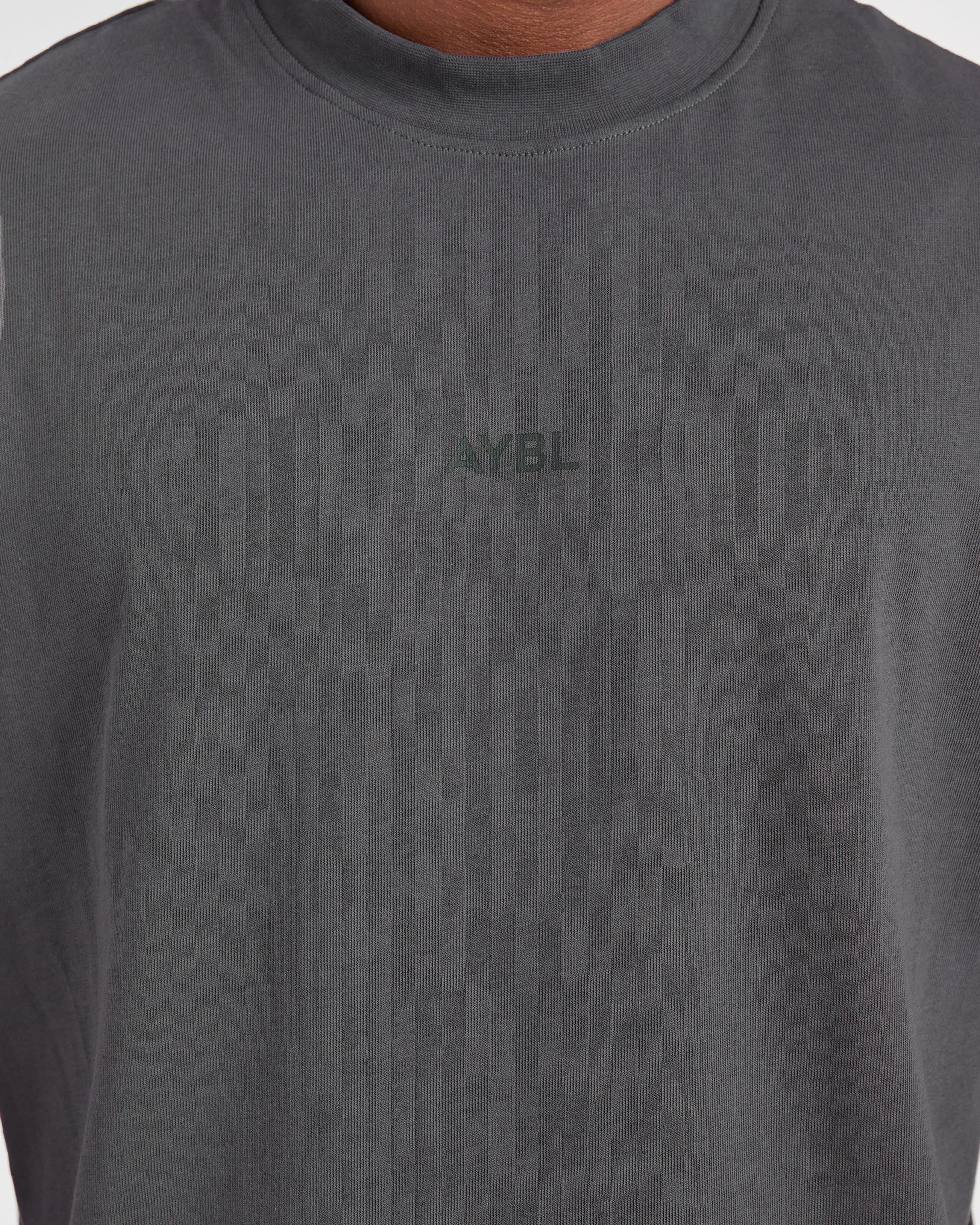 Craft Oversized T Shirt - Charcoal Stretchable Fabric