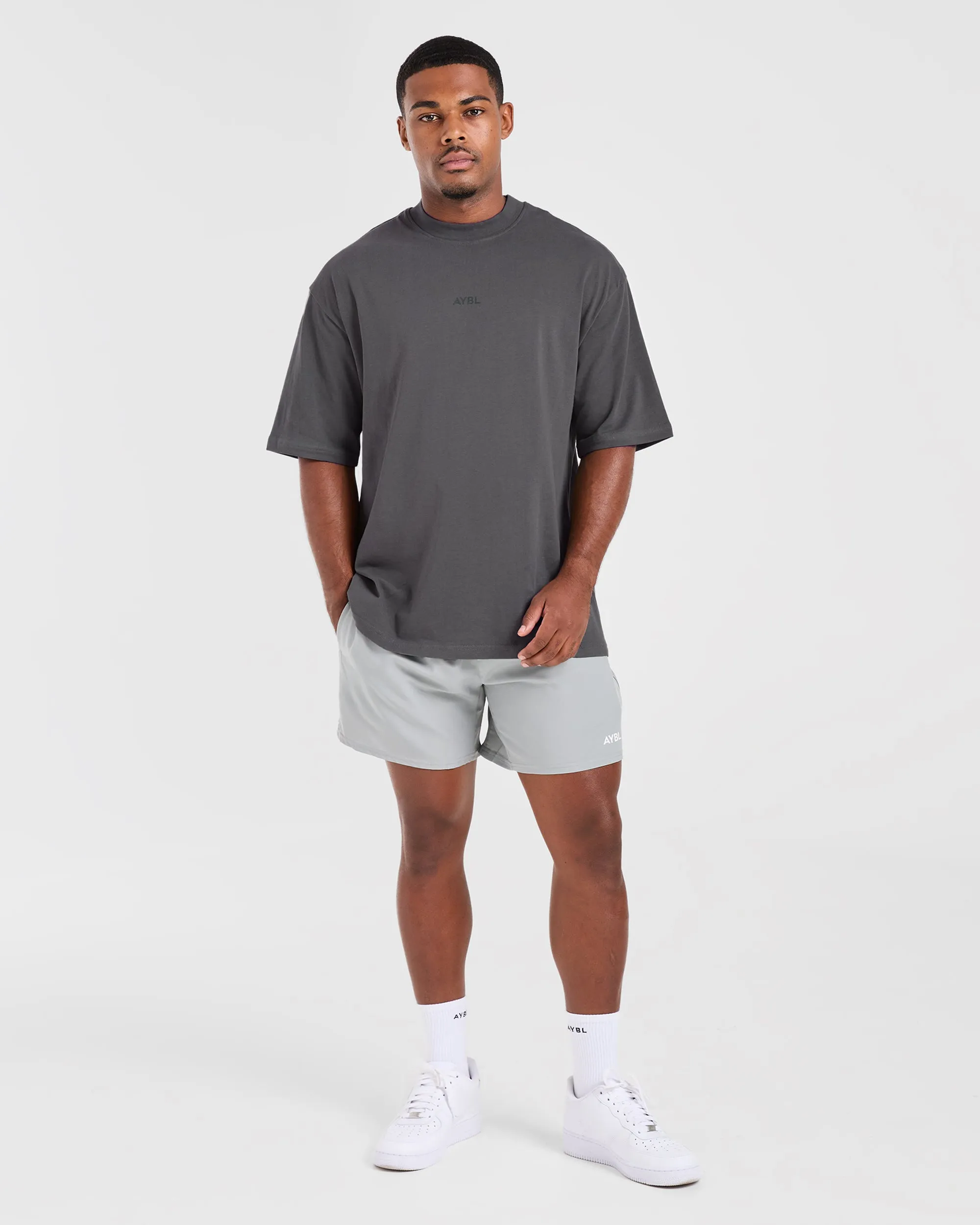 Craft Oversized T Shirt - Charcoal Brushed Interior Lining