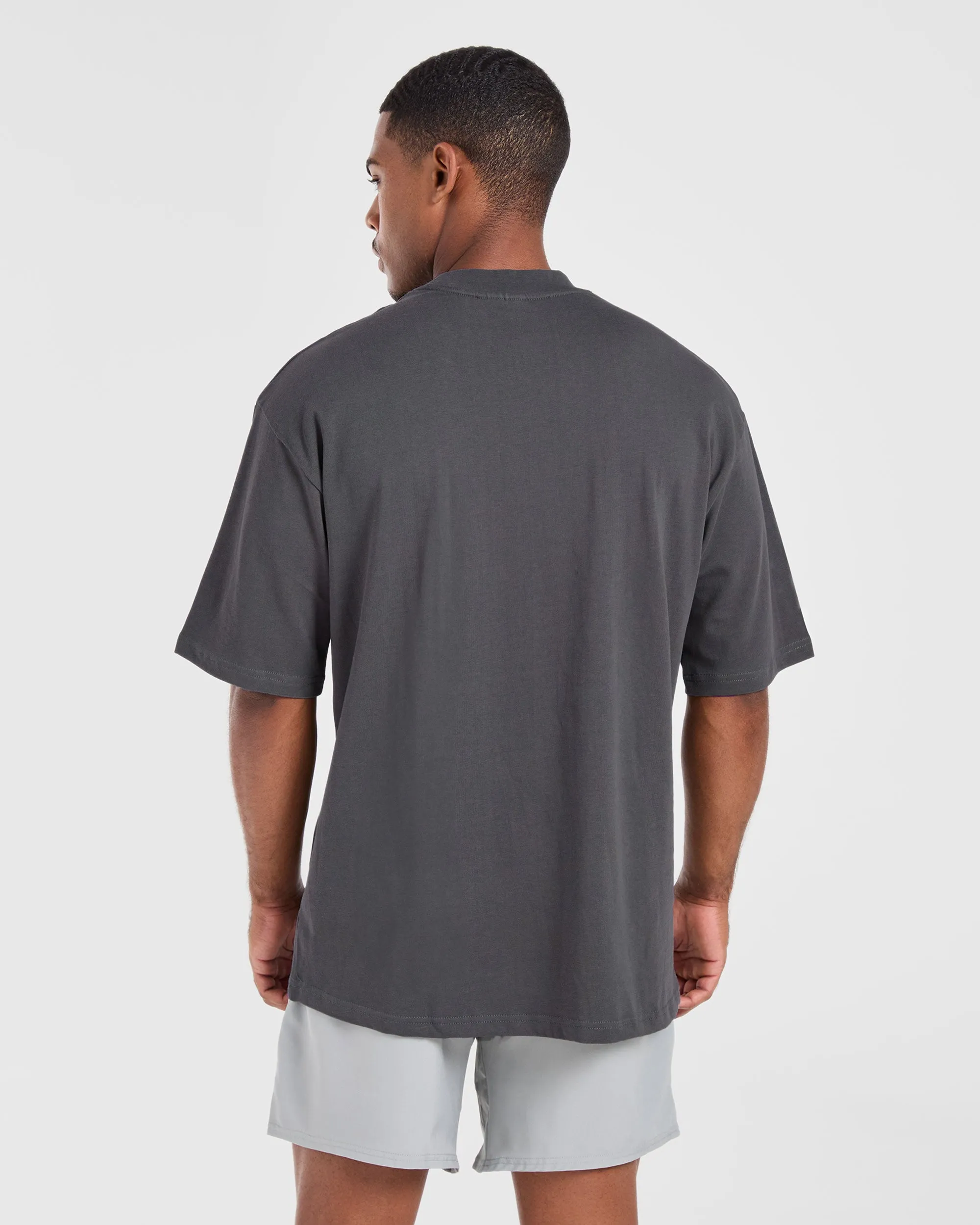 Craft Oversized T Shirt - Charcoal Buttery Soft Fabric Pastel color
