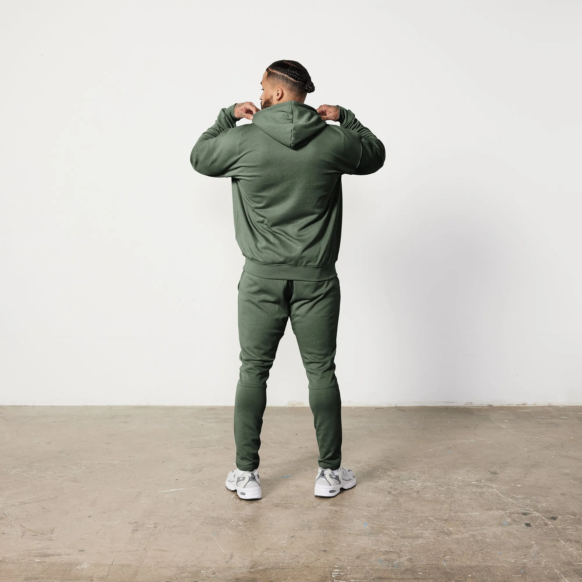 Vanquish Essential Forest Green Oversized Pullover Hoodie Alpaca like Organic Cotton