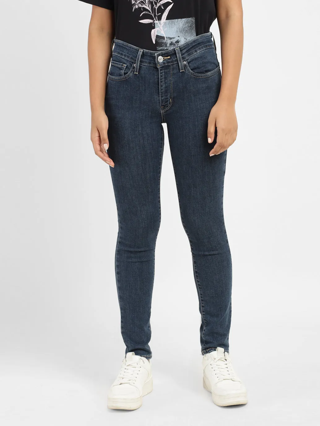 Outdoor Outfit Urban Style Women's 710 Blue Skinny Fit Mid Rise Jeans