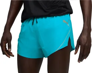 Comfort Fit Puma Raceday Ultraweave 3 Inch Split Mens Running Shorts - Blue