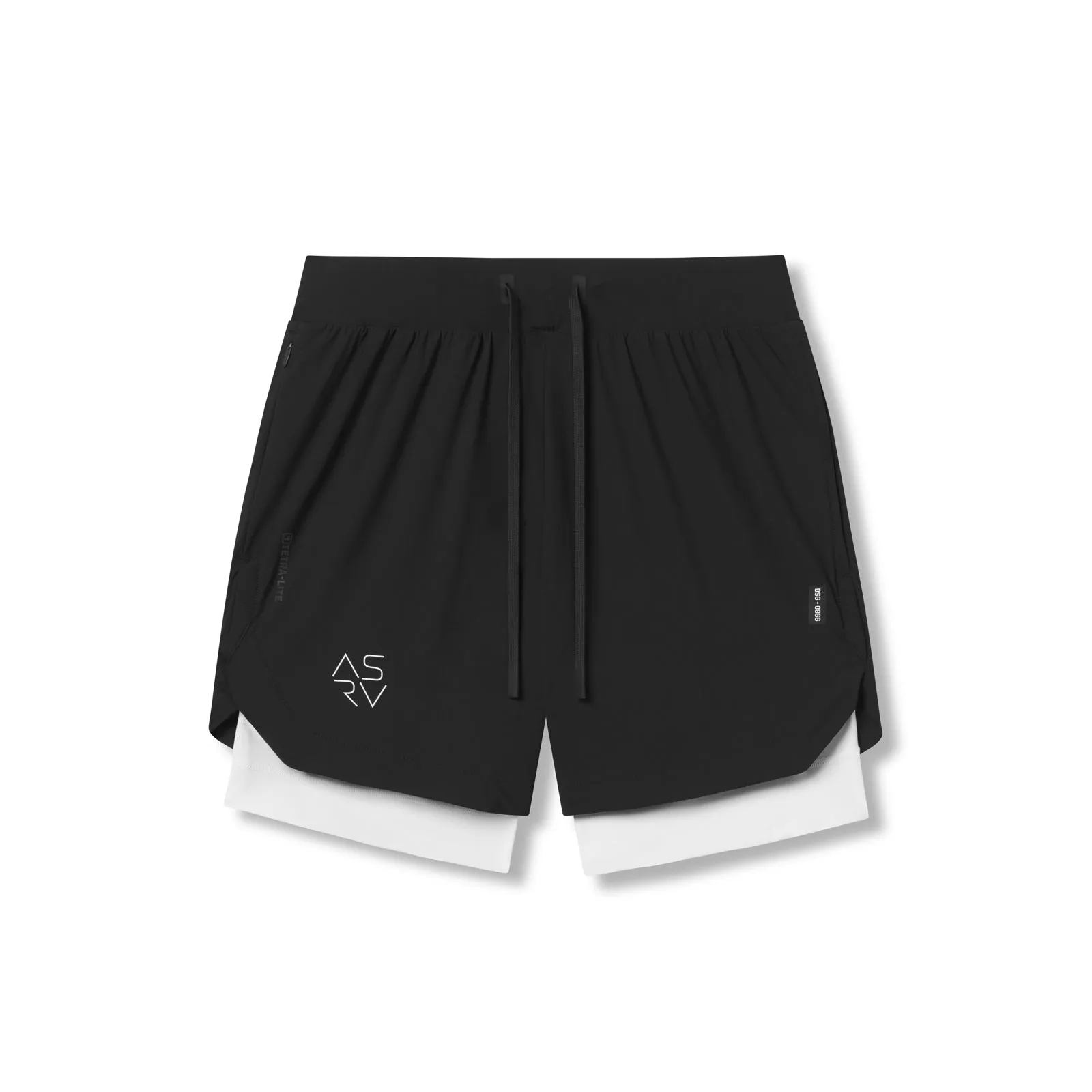 0866. Tetra-Lite? 7" Liner Short - Black "Cyber"/White healthcare industry