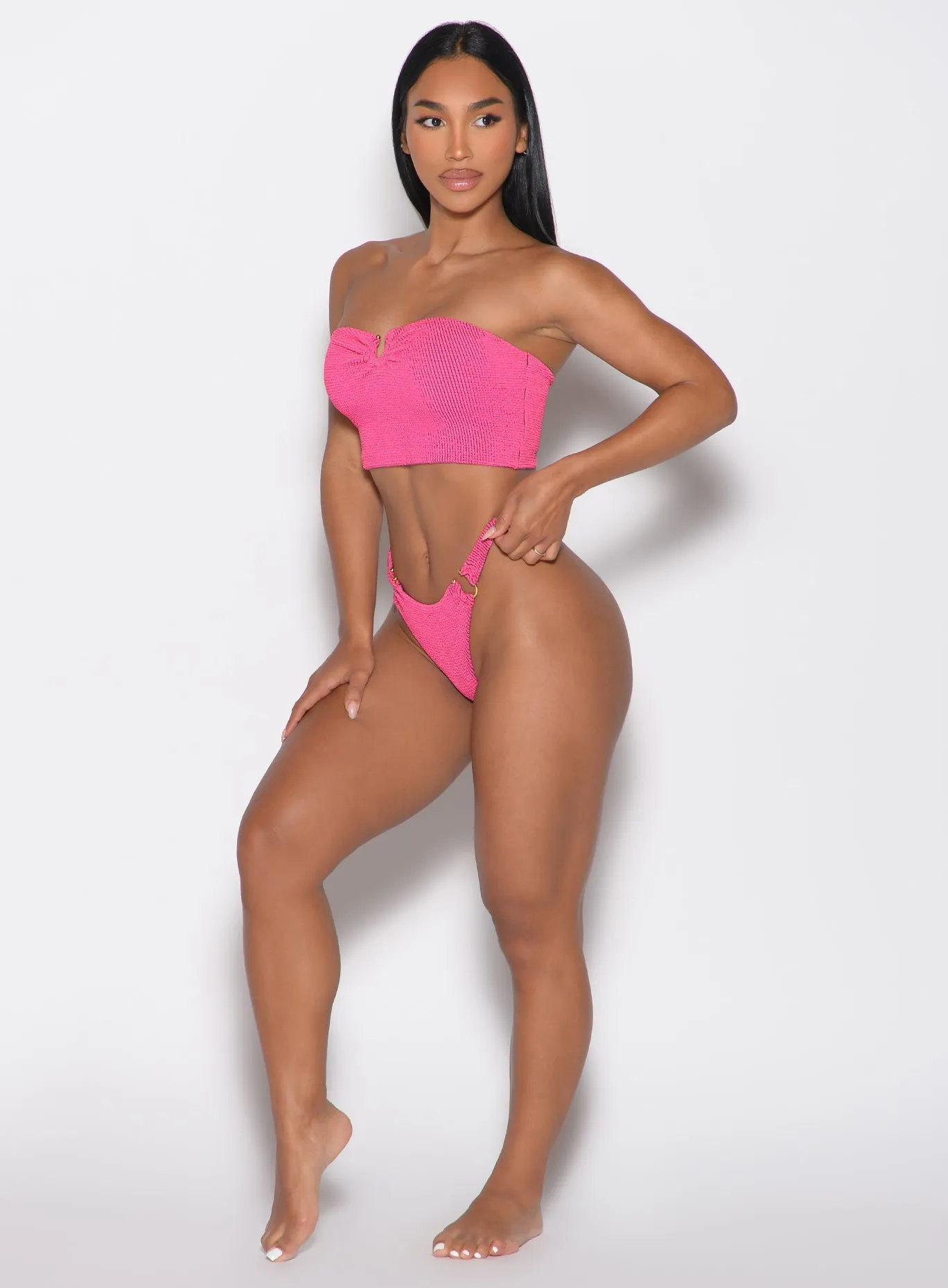 Trendy Vibes Sleek Silhouette Neon Nights Bikini Bottoms