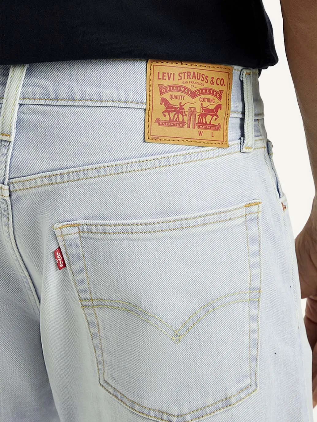 Strong Stitch Men's 555 Light Blue Loose Fit Mid Rise Jeans