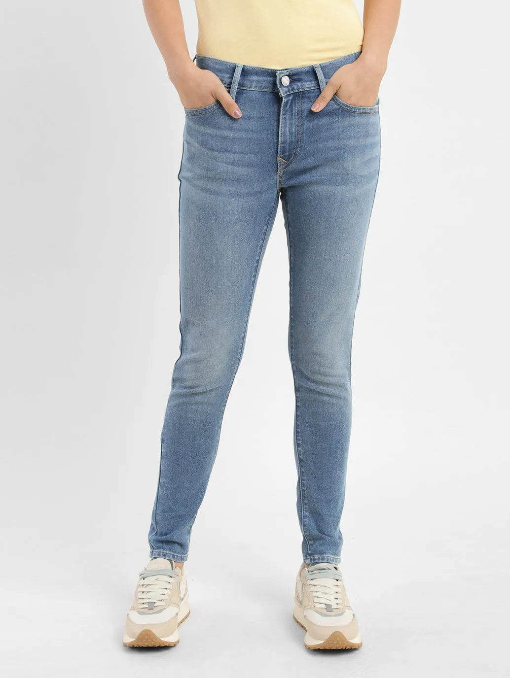 Women's 710 Blue Skinny Fit Mid Rise Jeans Breathable Classic Wear Eco Friendly