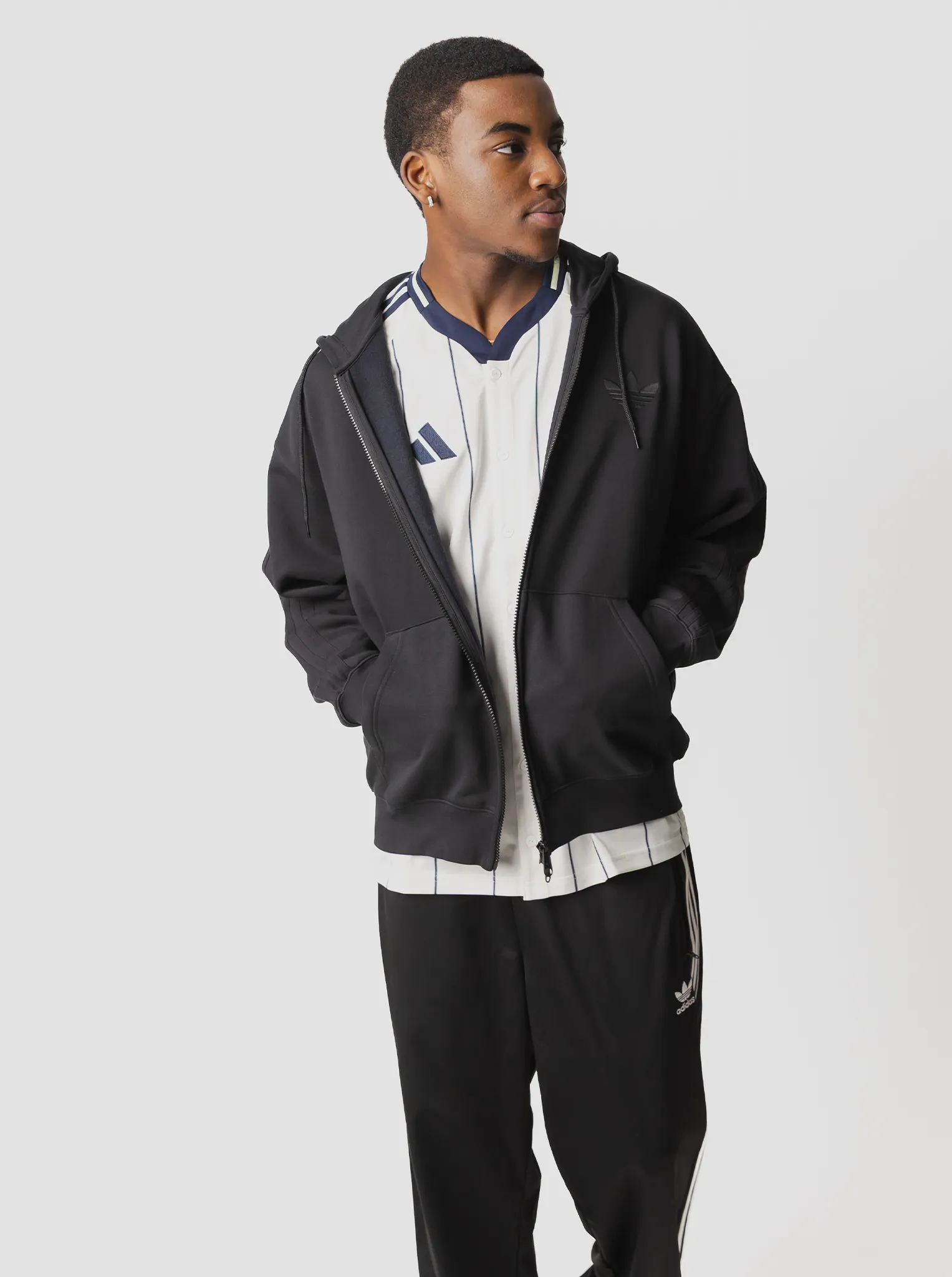 Convertible Closure Lynx like Adicolor Oversized Full-Zip Hoodie