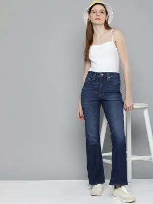 Outfit Vibe Women's 725 Blue Flared Fit High Rise Jeans