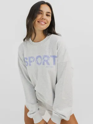 Lightweight Fabric Heritage Crew In Snow Marle