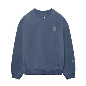 Sleepwear 0861. Tech Essential? Distressed Crewneck - Faded Navy