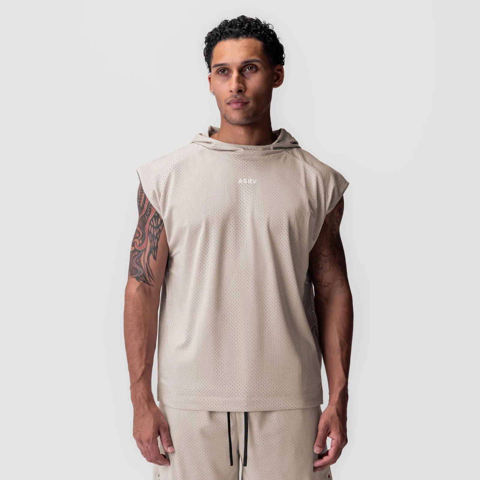 Sport Comfort 0983. Reversible 2-in-1 Cutoff Hoodie - Chai
