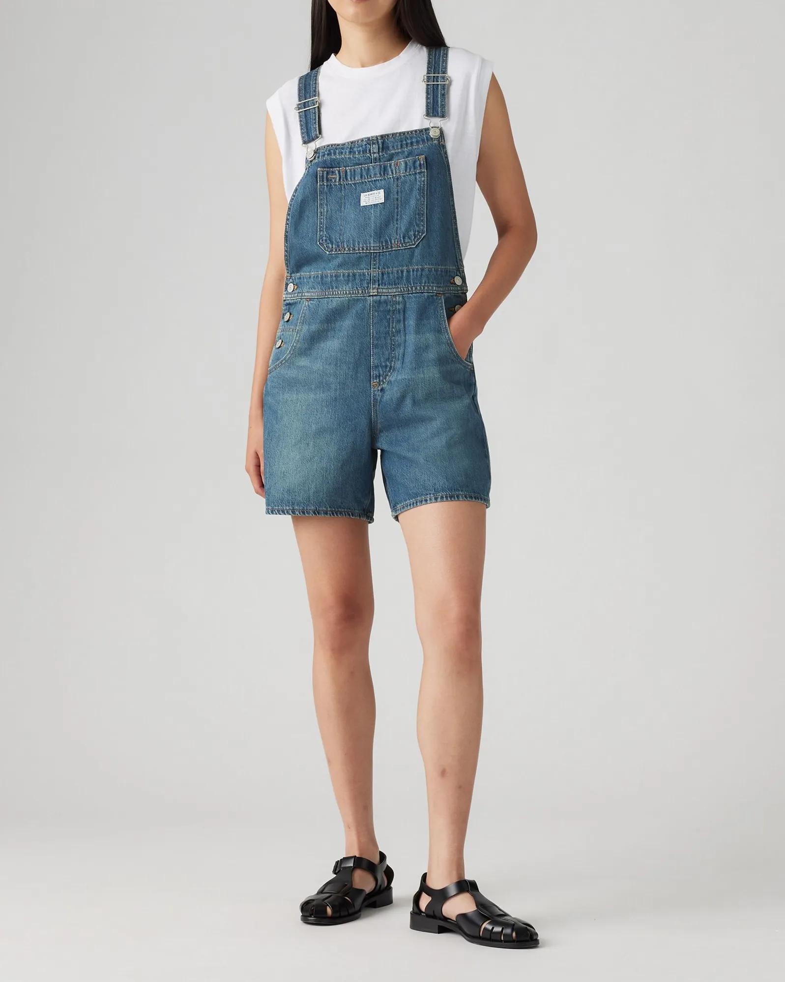Levi's? Womens Utility Shortall - Anniversary Party Balanced Piece Earthy Streetwear Fan Nature Lover