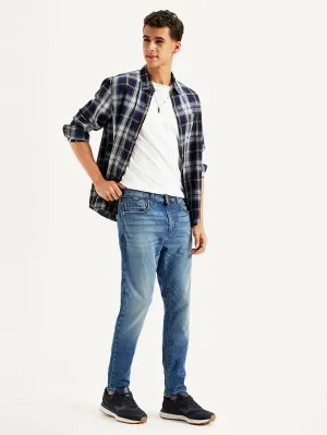 Comfy Option Men's 512 Blue Slim Tapered Fit Mid Rise Jeans